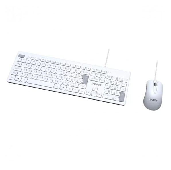 Kit Combo Soft Teclado + Mouse Usb 2M Branco - Pcosf2w - Abnt2 - Pcyes - Imagem 4