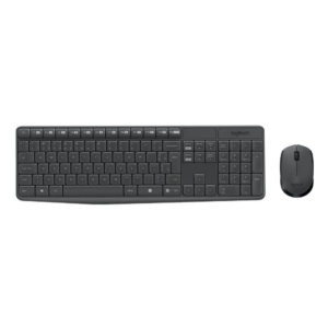 Kit Mouse E Teclado Logitech Mk235 Sem Fio Preto