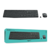 Kit Mouse E Teclado Logitech Mk235 Sem Fio Preto