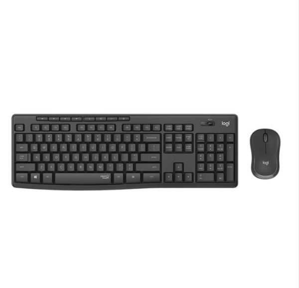Kit Teclado E Mouse Logitech Wireless Silent Multimidia Mk295 Teclas Silenciosas Preto