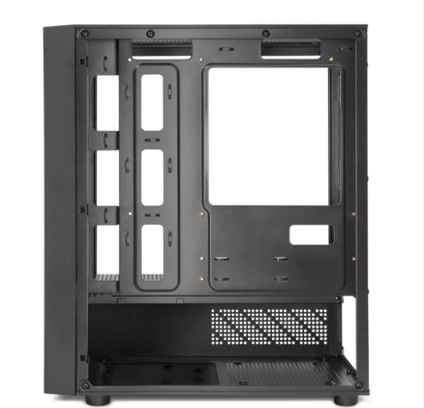 Gabinete Gamer Mancer Grimore, Mini-Tower, Lateral De Vidro, 2 Fans Rainbow, Preto, Mcr-Grm-Bk