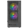Gabinete Gamer Mancer Grimore, Mini-Tower, Lateral De Vidro, 2 Fans Rainbow, Preto, Mcr-Grm-Bk