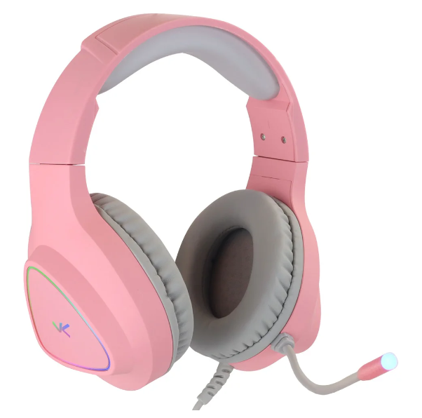 Fone De Ouvido Headset Gamer Chroma Usb 7.1 Rgb Rosa - Gh804
