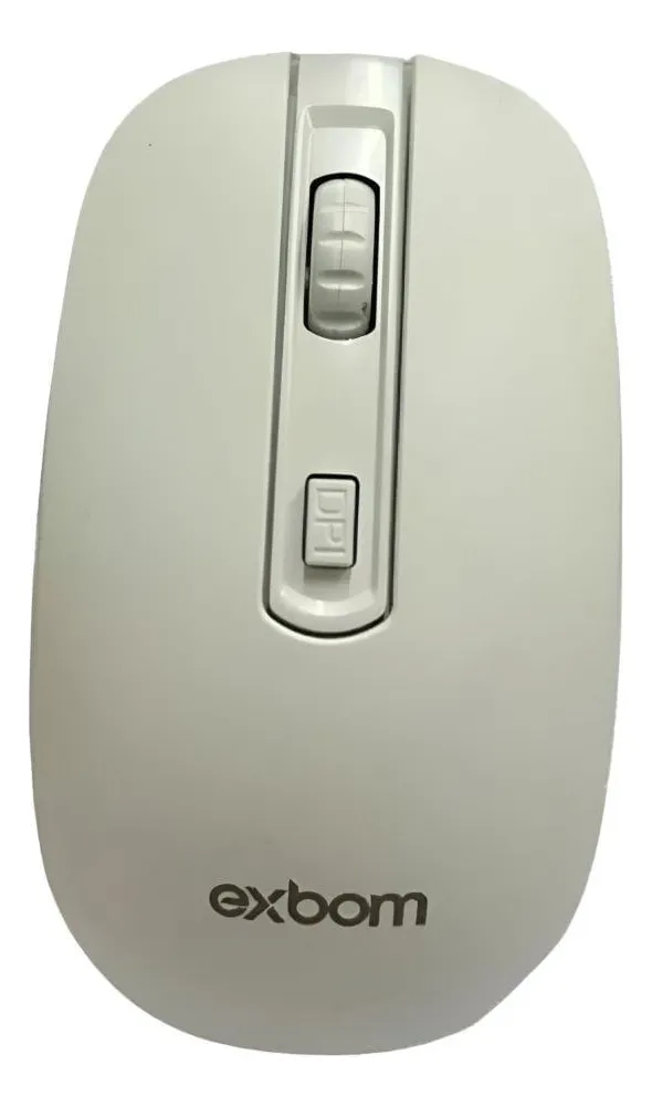 Teclado E Mouse Sem Fio Exbom Bk-S1000k - Branco