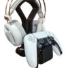 Suporte Headset E Controle Ps5 Slim Gamer Unc - Preto