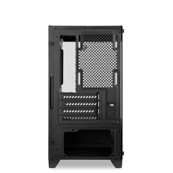 Gabinete Gamer Tgt Gladiator Mid Tower Vidro Temperado 2 Fans Rainbow Preto