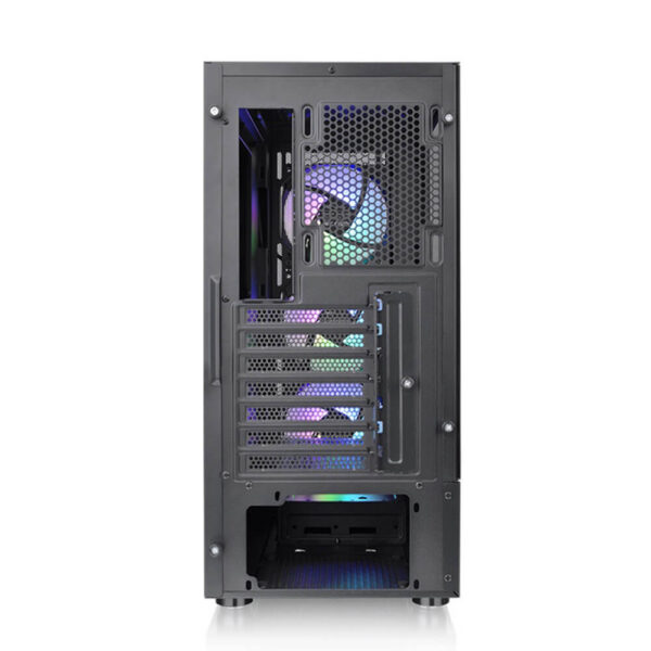Gabinete Gamer Thermaltake S100tg, Vidro Temperado, Black, Matx, Com Fonte 600W, Com 1 Fan