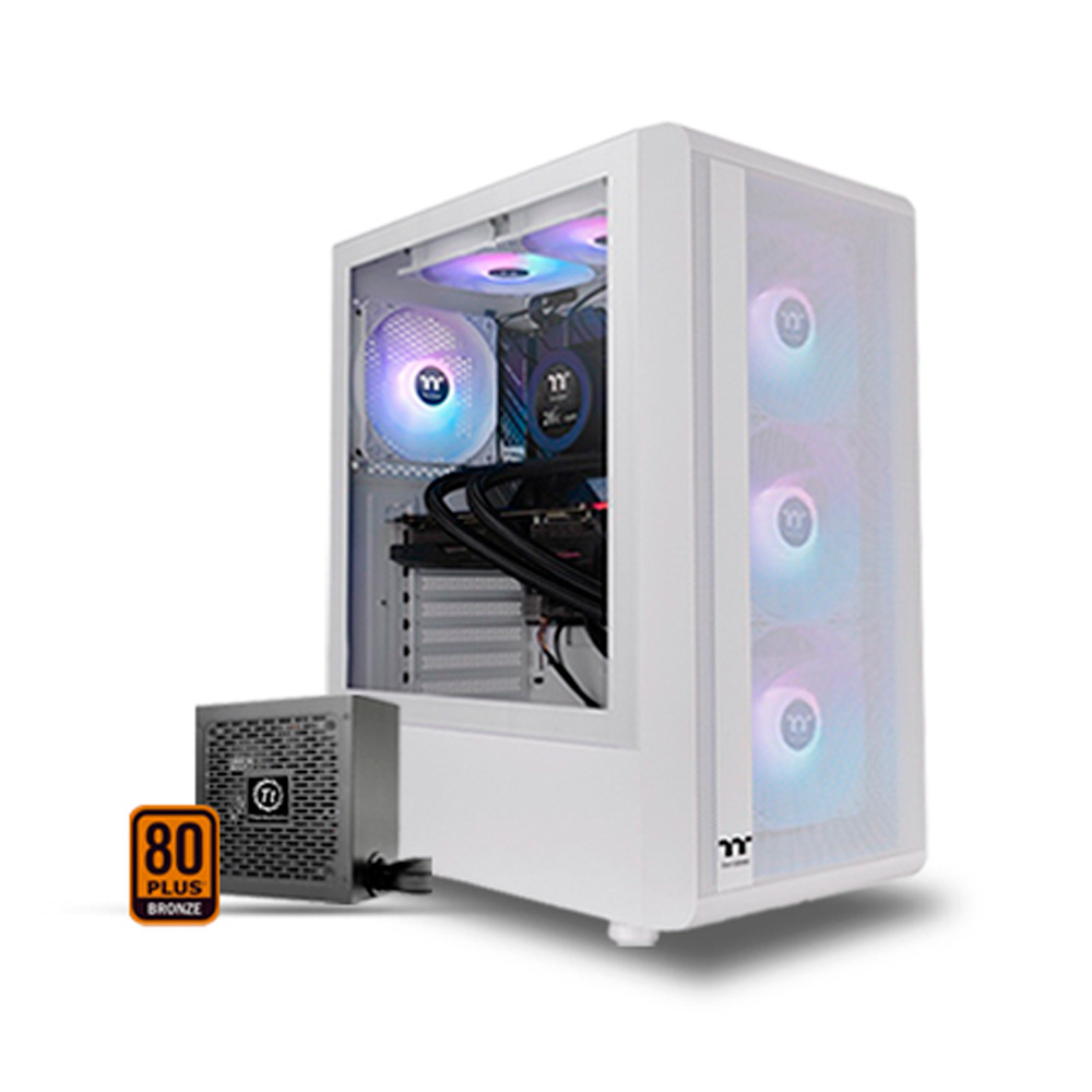 Gabinete Thermaltake Tt S200tg Argb Mid T. Tglass Snow White Com Fonte 650W Ca-3X2-65M6wz-00