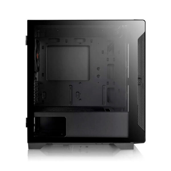 Gabinete Gamer Thermaltake S100tg, Vidro Temperado, Black, Matx, Com Fonte 600W, Com 1 Fan