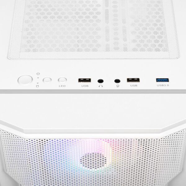 Gabinete Gamer Gamdias Athena M6 Wh Argb, Mid Tower, Vidro Temperado, Atx, White, Sem Fonte, Sem Fan