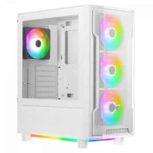 Gabinete Gamer Gamdias Athena M6 Wh Argb, Mid Tower, Vidro Temperado, Atx, White, Sem Fonte, Sem Fan