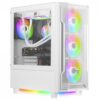 Gabinete Gamer Gamdias Athena M6 Wh Argb, Mid Tower, Vidro Temperado, Atx, White, Sem Fonte, Sem Fan