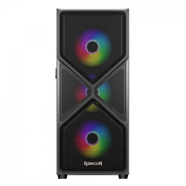 Gabinete Gamer Redragon Superion, Mid Tower, Vidro Temperado, Black, Atx, Sem Fonte, Sem Fan, Gc-Mb211