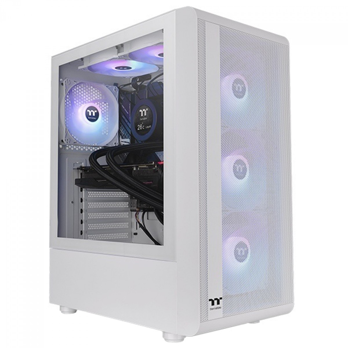 Gabinete Thermaltake Tt S200tg Argb Mid T. Tglass Snow White Com Fonte 650W Ca-3X2-65M6wz-00 - Imagem 2