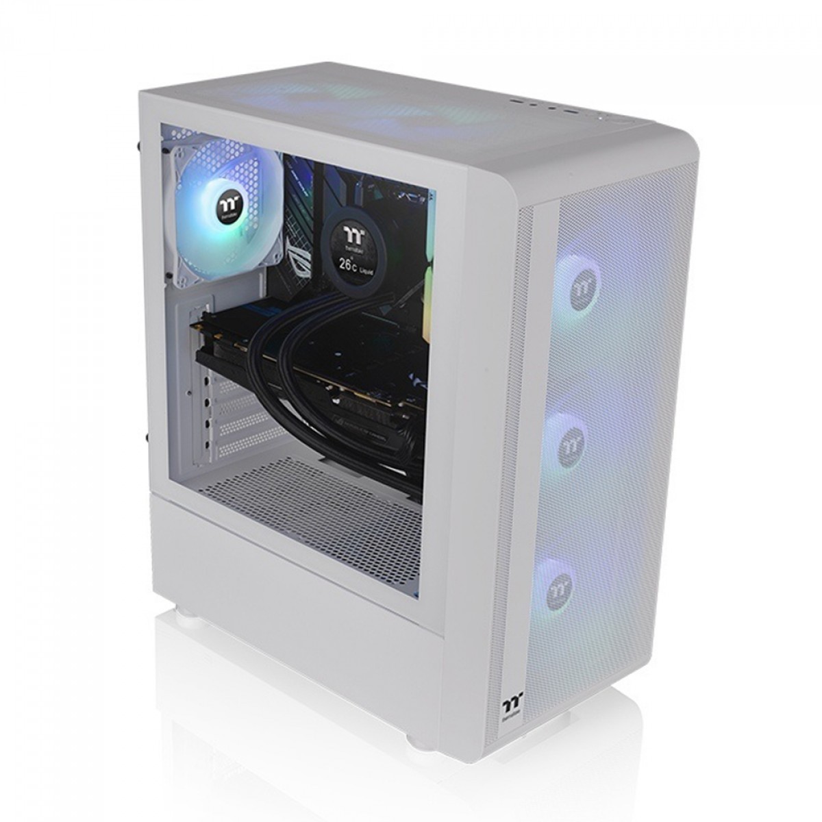 Gabinete Thermaltake Tt S200tg Argb Mid T. Tglass Snow White Com Fonte 650W Ca-3X2-65M6wz-00 - Imagem 3