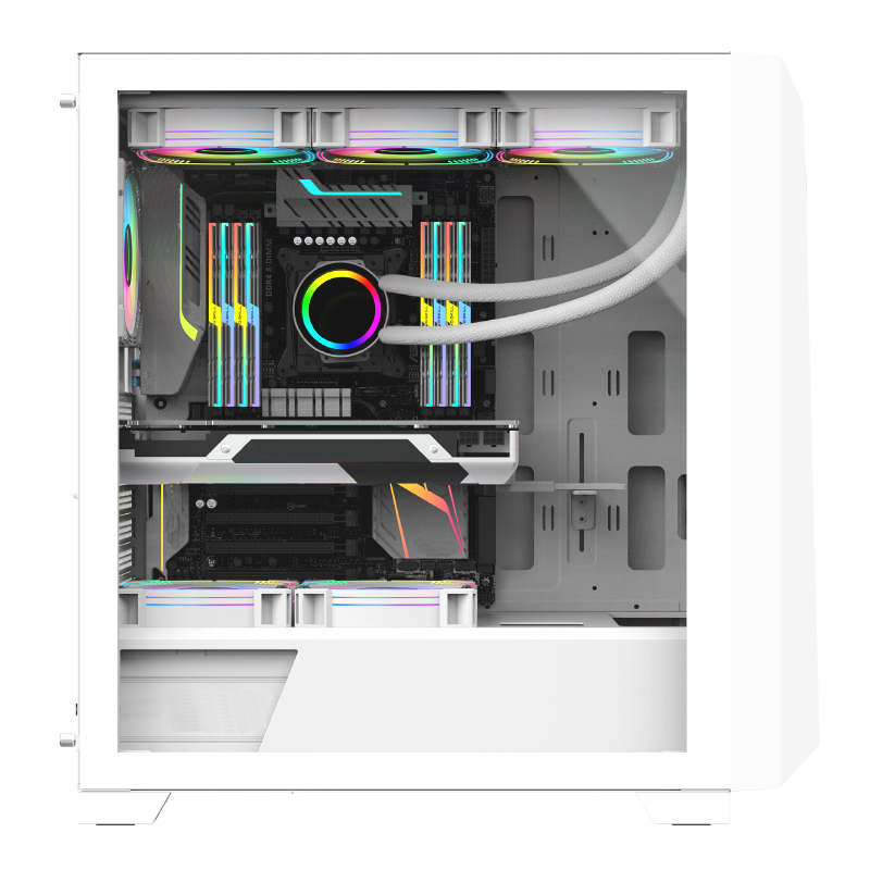 Gabinete Gamer Branco Gb1780 Full Tower 4 Fans Inclusos - Hayom - Imagem 2