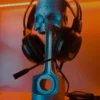 Suporte Headset Gamer Unc - Skull Pist - Prata