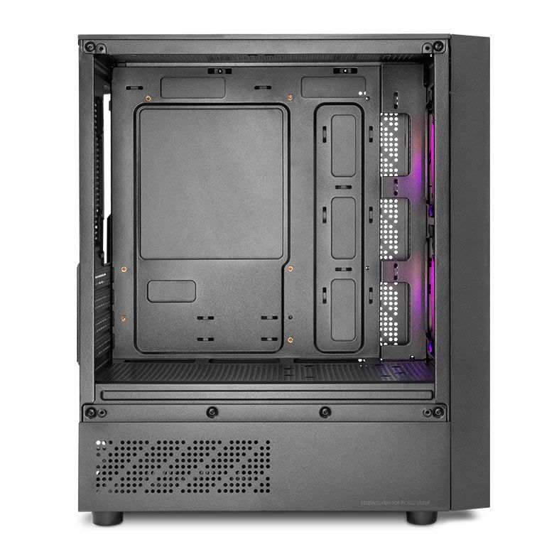Gabinete Gamer Mancer Grimore, Mini-Tower, Lateral De Vidro, 2 Fans Rainbow, Preto, Mcr-Grm-Bk - Imagem 5