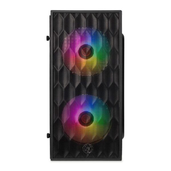 Gabinete Gamer Tgt Jester V2, Rainbow, Mini-Tower, Lateral De Acrilico, Com 2 Fans, Preto, Tgt-Jsrv2