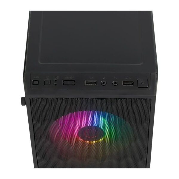 Gabinete Gamer Tgt Jester V2, Rainbow, Mini-Tower, Lateral De Acrilico, Com 2 Fans, Preto, Tgt-Jsrv2