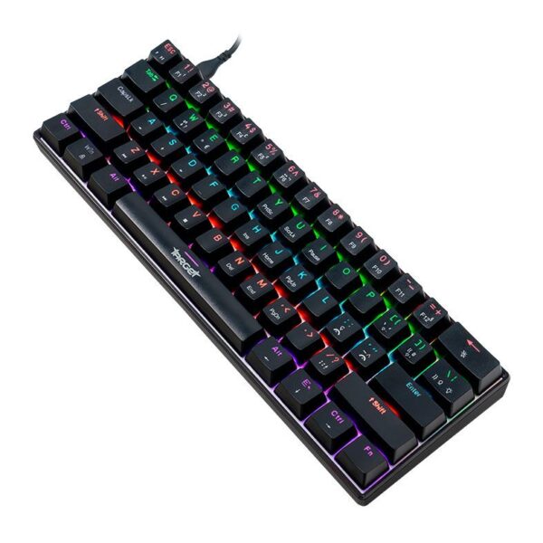 Teclado Mecanico Gamer Tgt Sherman Compacto, Rainbow, Abnt2, Switch Azul, Preto, Tgt-Shtkl-Rbw01