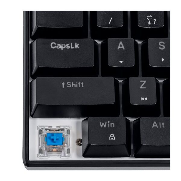 Teclado Mecanico Gamer Tgt Sherman Compacto, Rainbow, Abnt2, Switch Azul, Preto, Tgt-Shtkl-Rbw01