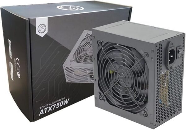 Fonte Atx 750W Full Range Apfc Brazilpc Bpc/750Apfc-Smt 24 Pinos Box - Bivolt Automatico