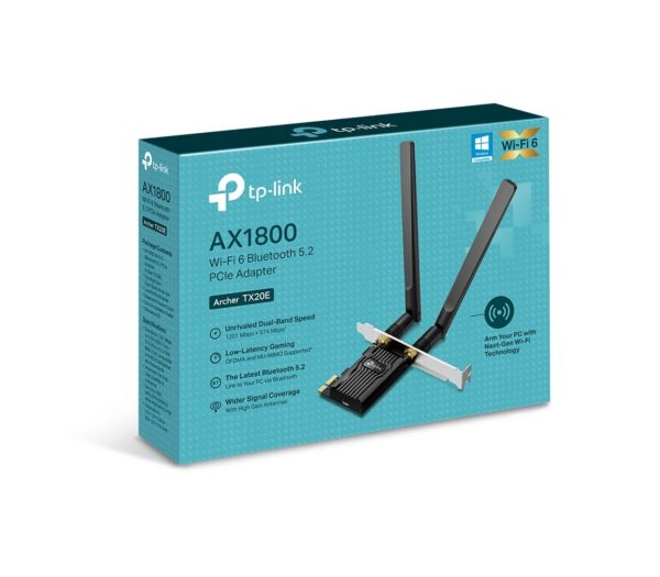 Adaptador Wifi 6 / Bluetooth 5.2 Tp-Link Archer Tx20e Ax180 Dual Band