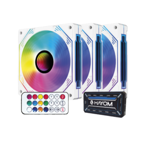 Kit Fans Controladora Coolers 12X12cm Branco - Fc1309