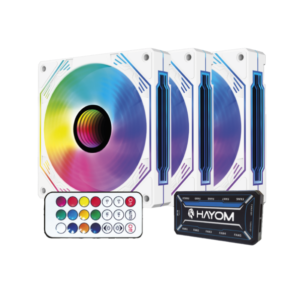 Kit Fans Controladora Coolers 12X12cm Branco - Fc1309