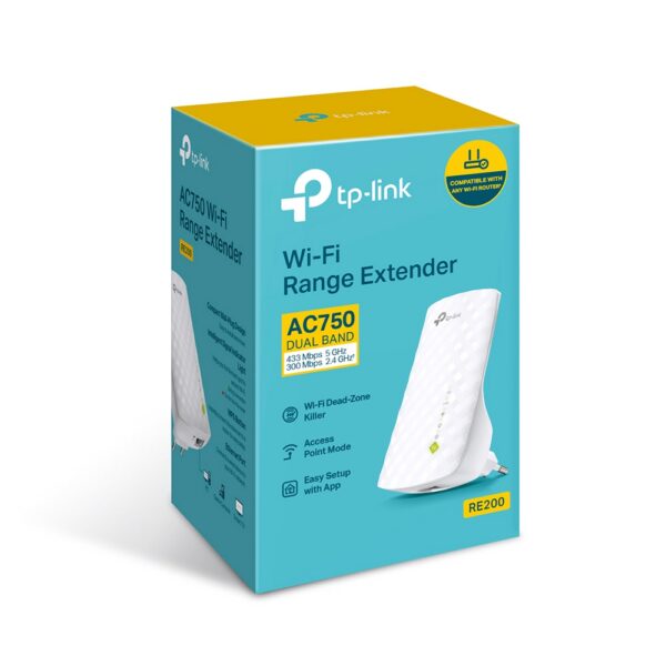 Repetidor De Sinal Tp-Link Re200 Ac750 Range / 750Mbps - Branco