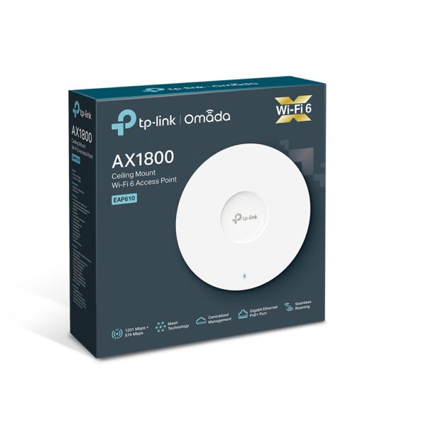 Tp-Link Ap Eap610 Wifi 6 Ceiling(Teto) Ax1800 Omada Mesh Poe