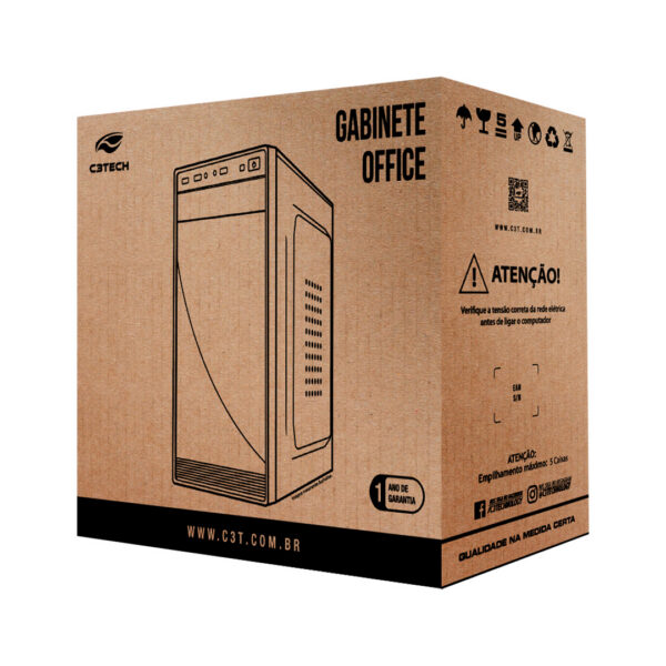 Gabinete Micro Atx Com Fonte Mt-36Bk Preto C3tech