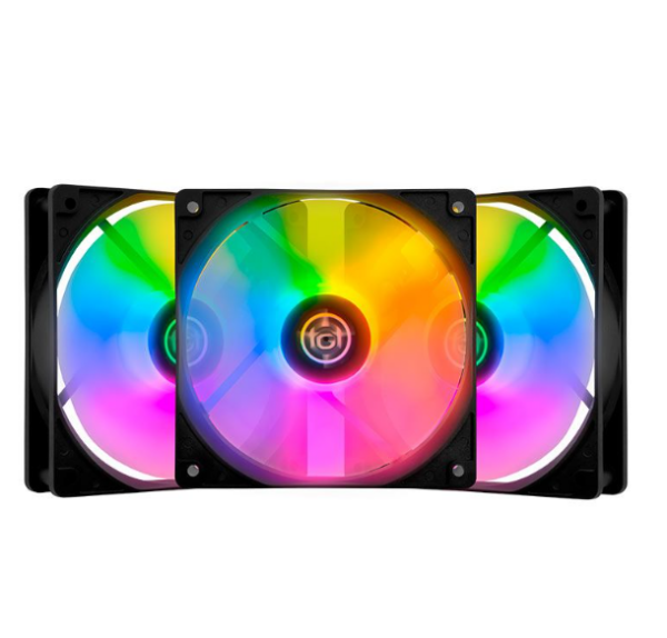 Kit Ventoinhas Tgt Striker, Rainbow, 3X120mm, Tgt-Stk3-Blrbw