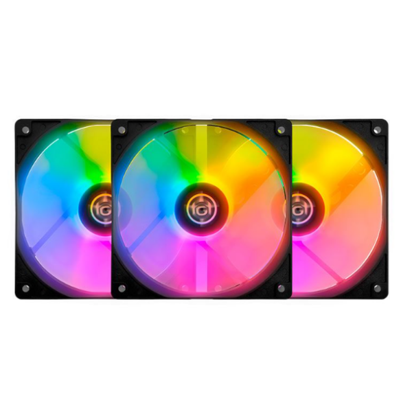 Kit Ventoinhas Tgt Striker, Rainbow, 3X120mm, Tgt-Stk3-Blrbw