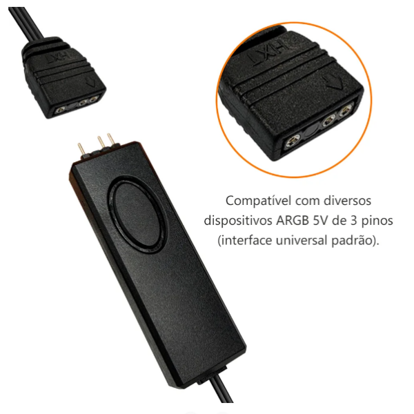 Controladora Argb 5V Jonsbo Rc01 Sata 3 Pinos Preto