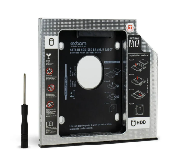 Adaptador Dvd Para Hd Ou Ssd Notebook Drive Caddy 9.5Mm