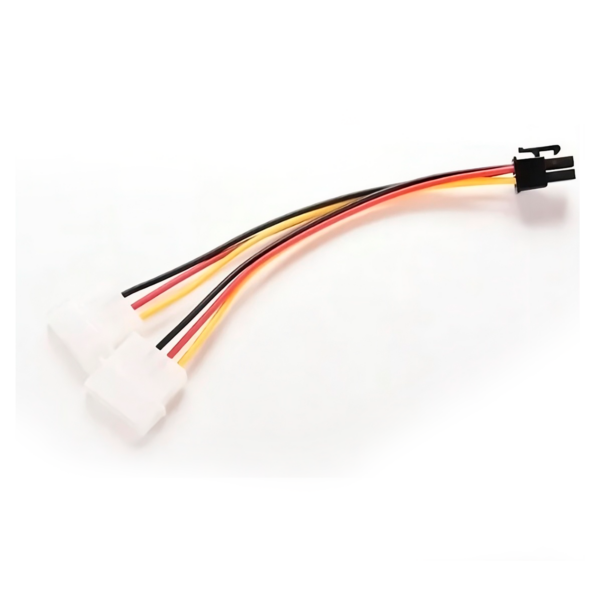 Cabo Adaptador 2X Cabo Molex Femea Para Pci-E 6 Pinos Macho
