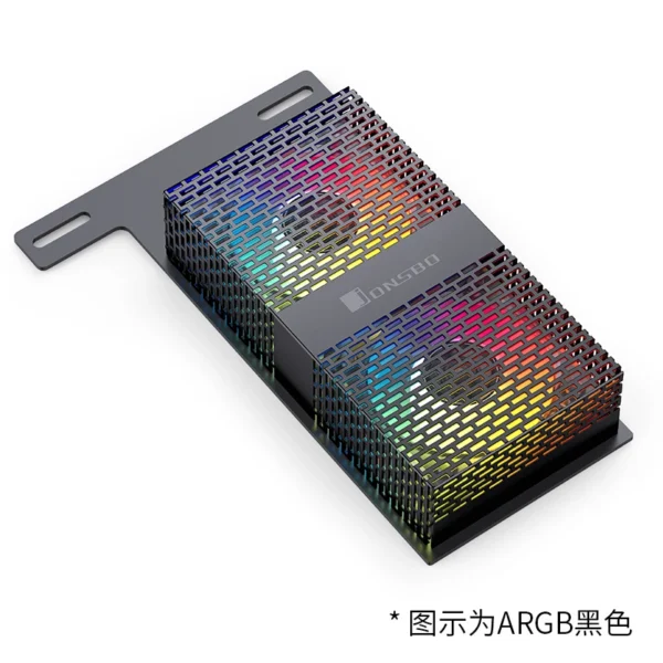 Dissipador Cooler Para Memória Ram Jonsbo Nf-2 Argb Black Com 2 Fans Pwm