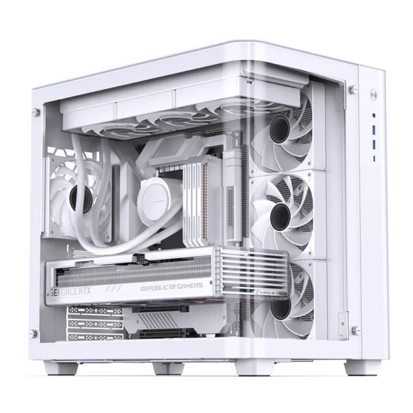 Gabinete Gamer Premium Jonsbo Tk-3 - Aquario Vidro Curvo - Atx / M-Atx / Itx - Branco