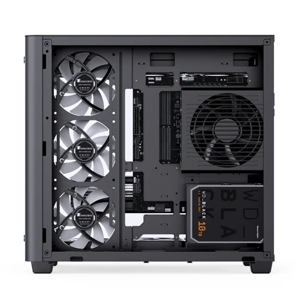 Gabinete Gamer Premium Jonsbo Tk-3 - Aquario Vidro Curvo - Atx / M-Atx / Itx - Preto