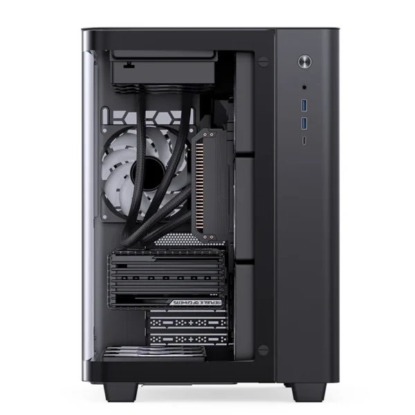 Gabinete Gamer Premium Jonsbo Tk-3 - Aquario Vidro Curvo - Atx / M-Atx / Itx - Preto