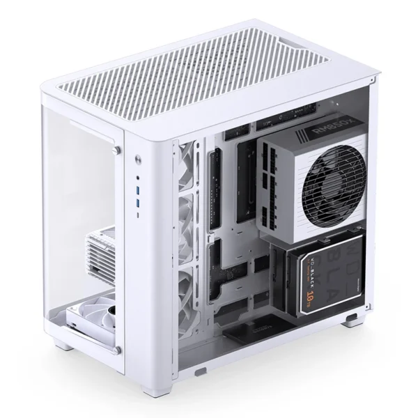 Gabinete Gamer Premium Jonsbo Tk-3 - Aquario Vidro Curvo - Atx / M-Atx / Itx - Branco