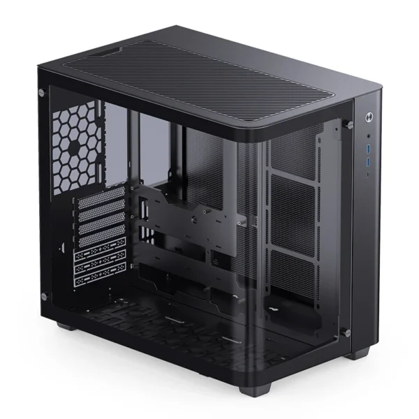 Gabinete Gamer Premium Jonsbo Tk-3 - Aquario Vidro Curvo - Atx / M-Atx / Itx - Preto