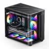 Gabinete Gamer Premium Jonsbo Tk-3 - Aquario Vidro Curvo - Atx / M-Atx / Itx - Preto