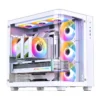 Gabinete Gamer Premium Jonsbo Tk-3 - Aquario Vidro Curvo - Atx / M-Atx / Itx - Branco