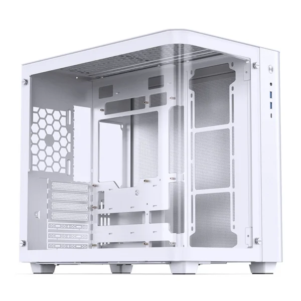 Gabinete Gamer Premium Jonsbo Tk-3 - Aquario Vidro Curvo - Atx / M-Atx / Itx - Branco