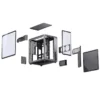Gabinete Premium Jonsbo X400 - Back Connect - Modulo Ventilacao Placa Mãe - Metálico Cinza - Atx / M-Atx/ Itx