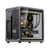 Gabinete Premium Jonsbo X400 - Back Connect - Modulo Ventilacao Placa Mãe - Metálico Cinza - Atx / M-Atx/ Itx
