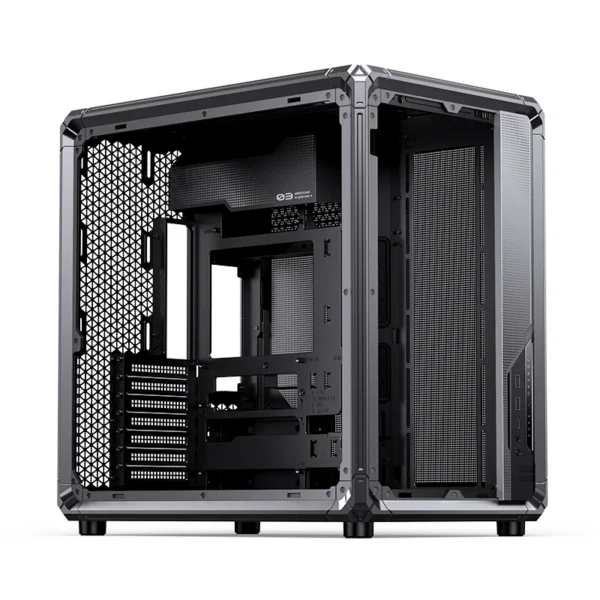 Gabinete Premium Jonsbo X400 - Back Connect - Modulo Ventilacao Placa Mãe - Metálico Cinza - Atx / M-Atx/ Itx